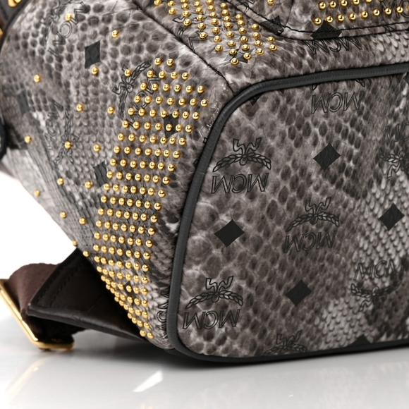 Authentic MCM Python Armor Studded Backpack Limited Edition & Rare - Picture 10 of 12
